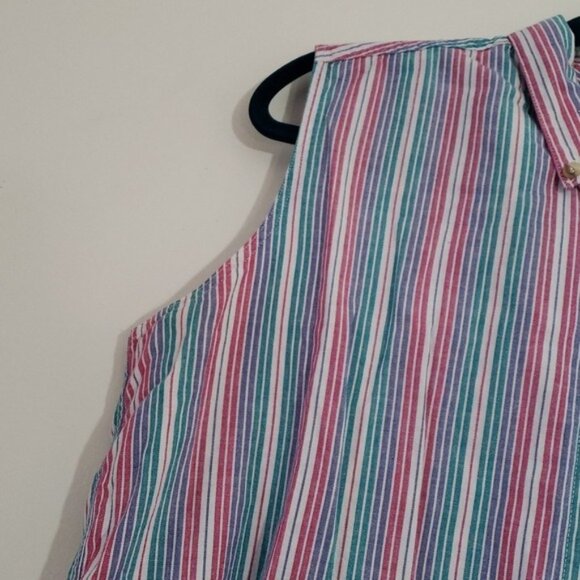 Vintage Northern Relfections Womens Pastel Striped Button Down Sleeve Shirt XL - Picture 4 of 7